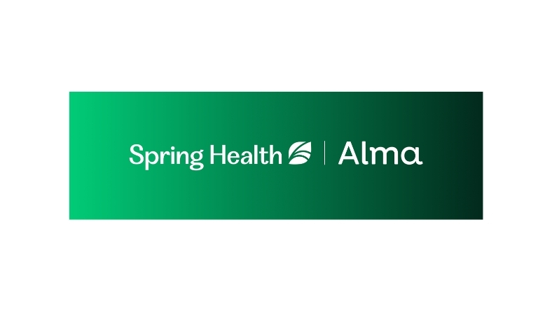 Spring Health and Alma logos shown together following planned acquisition